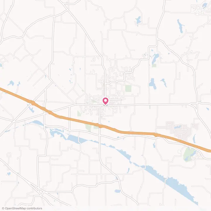 Map of the flower delivery area in Van, Texas
