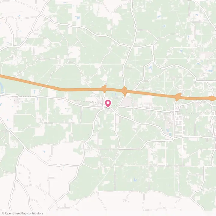 Map of the flower delivery area in Simsboro, Louisiana