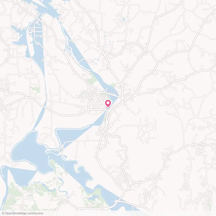 Map of the flower delivery area in Wetumpka, Alabama