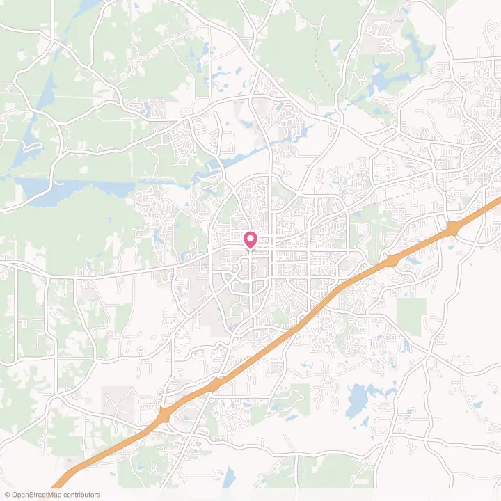 Map of the flower delivery area in Auburn, Alabama