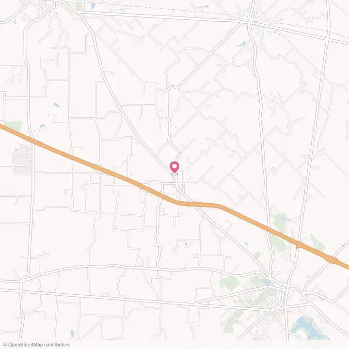 Map of the flower delivery area in Myrtle Springs, Texas