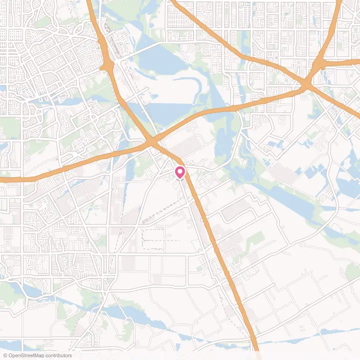 Map of the flower delivery area in Hutchins, Texas