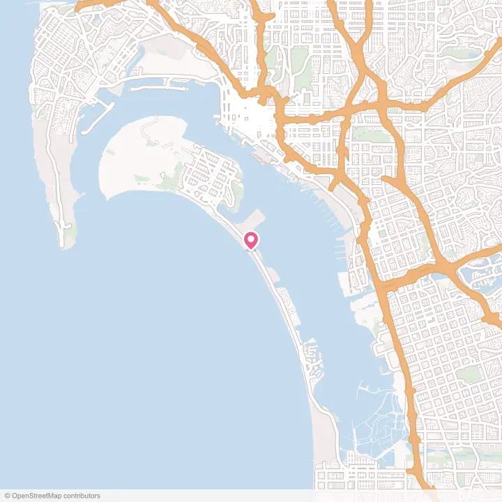 Map of the flower delivery area in Coronado, California