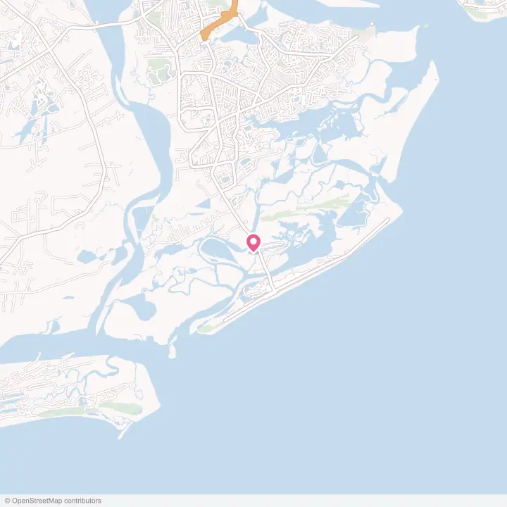 Map of the flower delivery area in Folly Beach, South Carolina