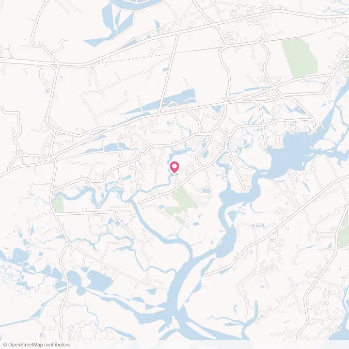 Map of the flower delivery area in Meggett, South Carolina