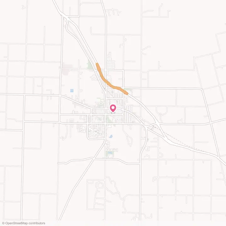 Map of the flower delivery area in Snyder, Texas