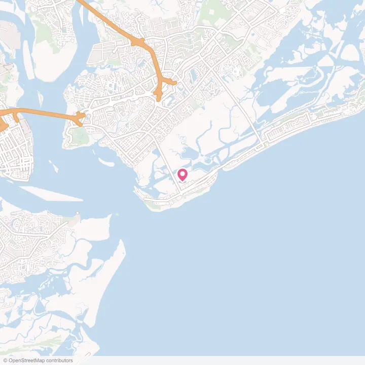 Map of the flower delivery area in Sullivan's Island, South Carolina