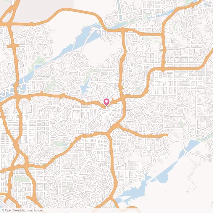 Map of the flower delivery area in La Mesa, California