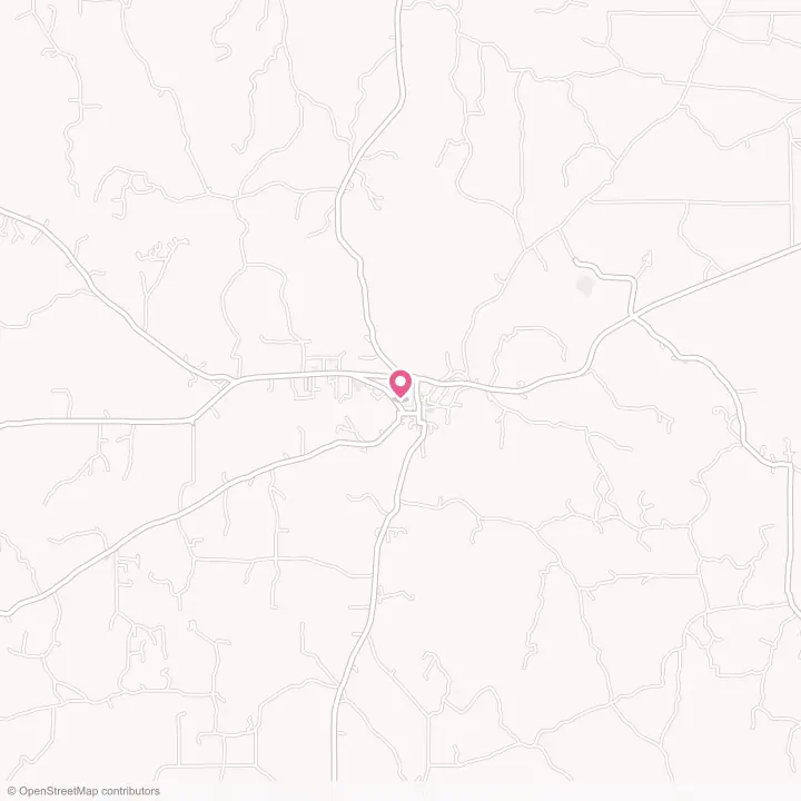 Map of the flower delivery area in De Kalb, Mississippi