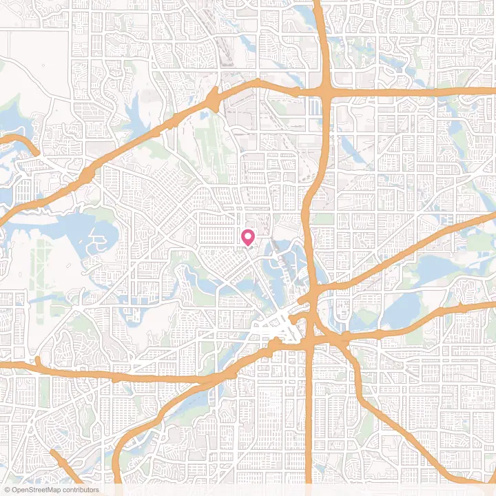 Map of the flower delivery area in Fort Worth, Texas