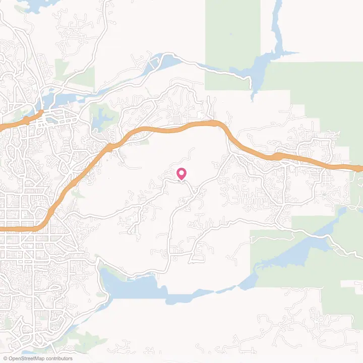 Map of the flower delivery area in Harbison Canyon, California