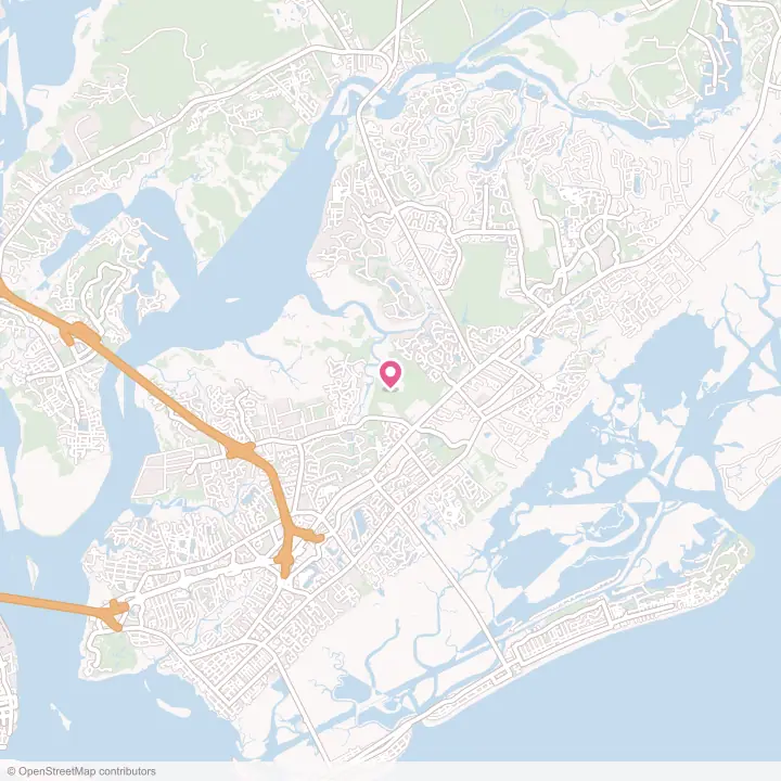 Map of the flower delivery area in Mount Pleasant, South Carolina