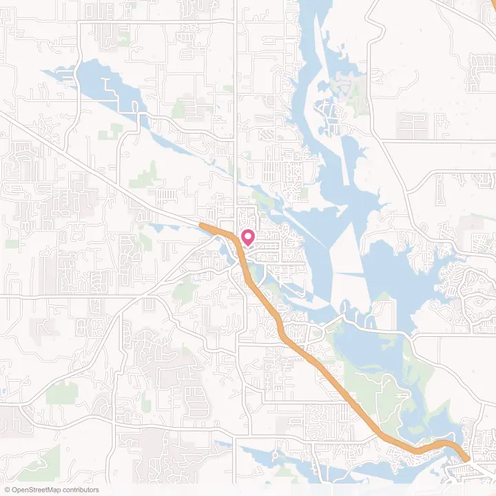Map of the flower delivery area in Azle, Texas