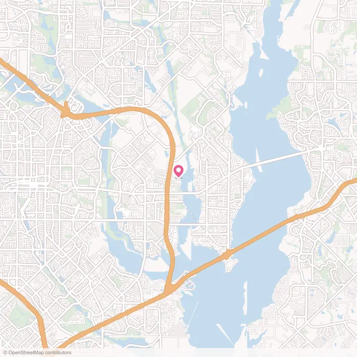 Map of the flower delivery area in Rowlett, Texas
