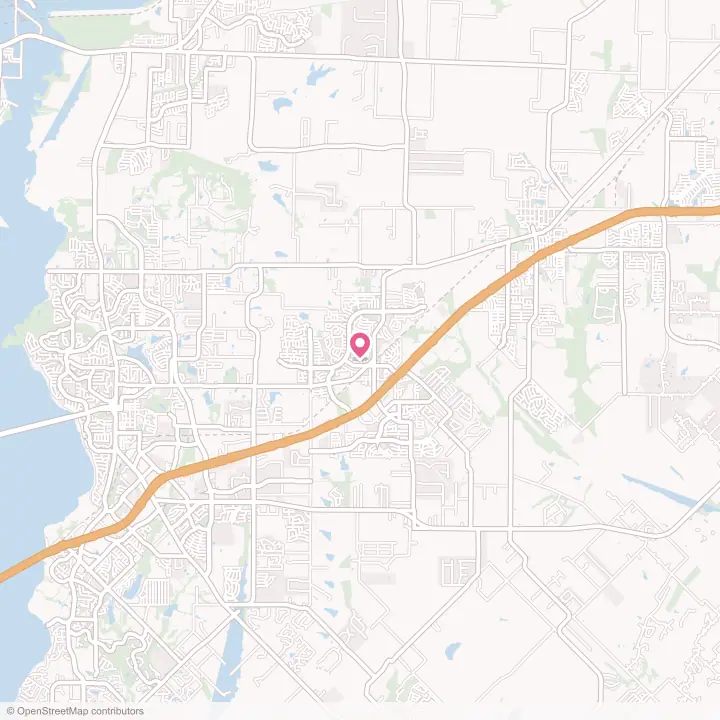 Map of the flower delivery area in Fate, Texas