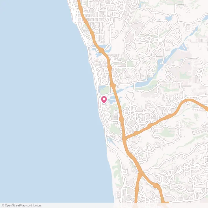 Map of the flower delivery area in Del Mar, California