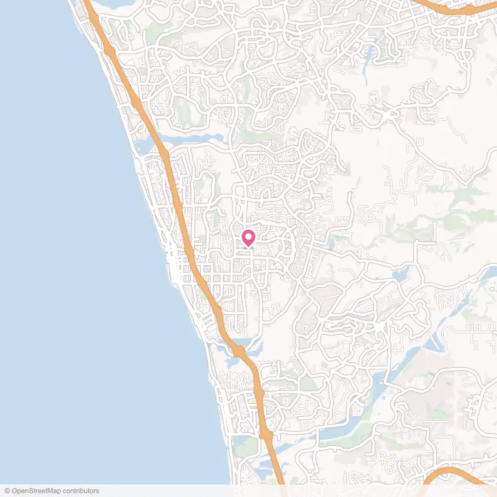 Map of the flower delivery area in Encinitas, California