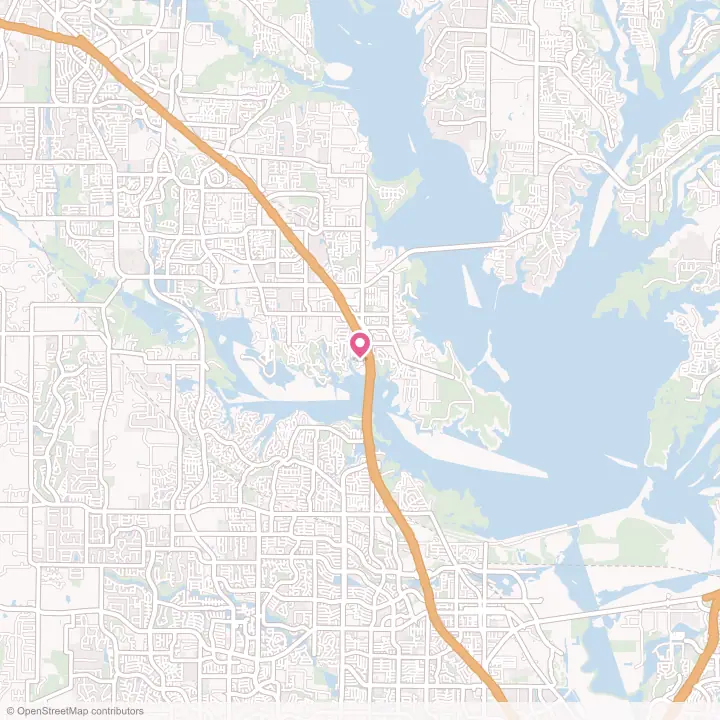 Map of the flower delivery area in Hickory Creek, Texas