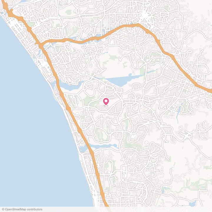 Map of the flower delivery area in Carlsbad, California