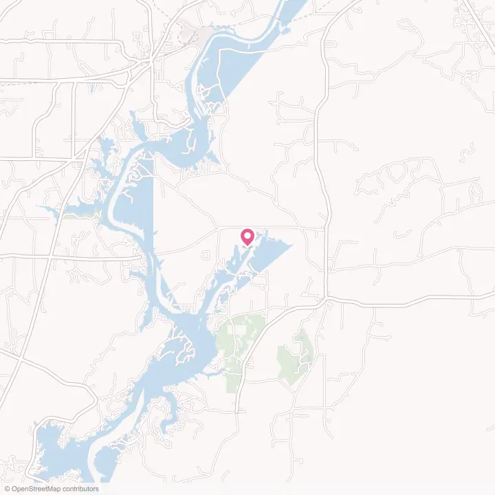 Map of the flower delivery area in Fayetteville, Alabama