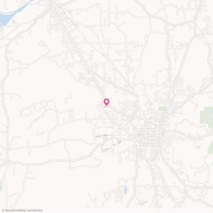 Map of the flower delivery area in Oak Grove, Alabama