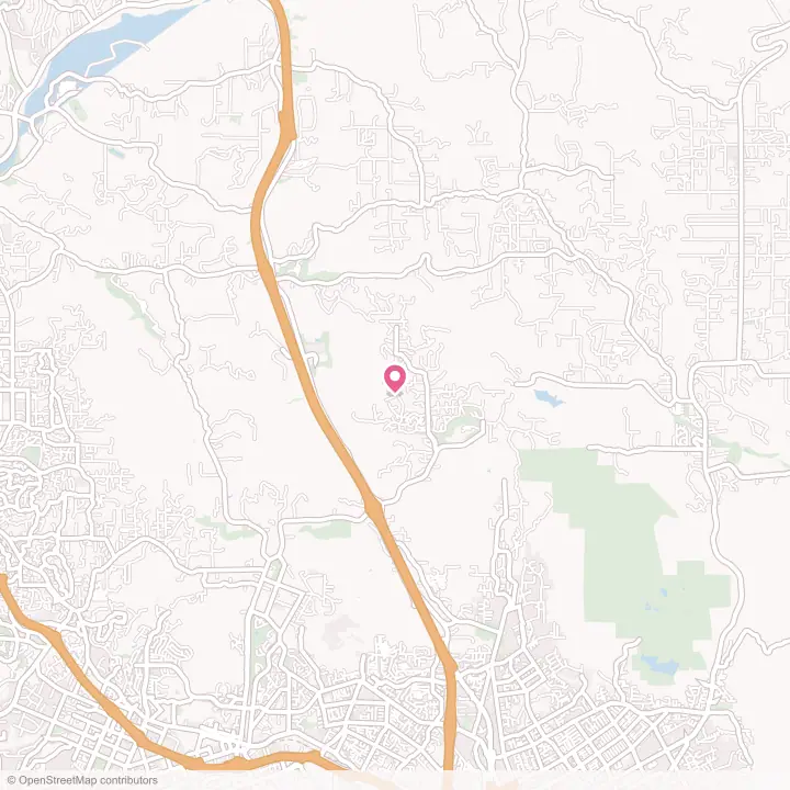 Map of the flower delivery area in Hidden Meadows, California