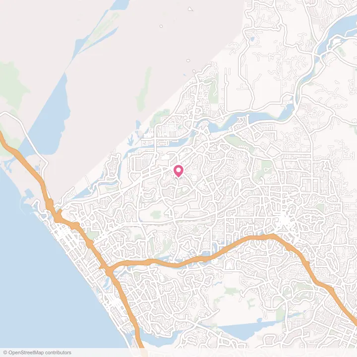 Map of the flower delivery area in Oceanside, California