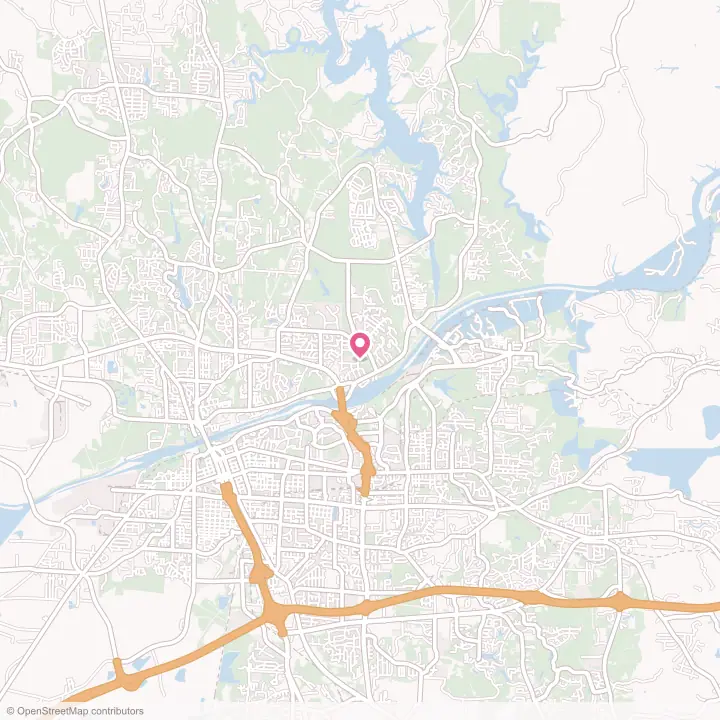 Map of the flower delivery area in Tuscaloosa, Alabama