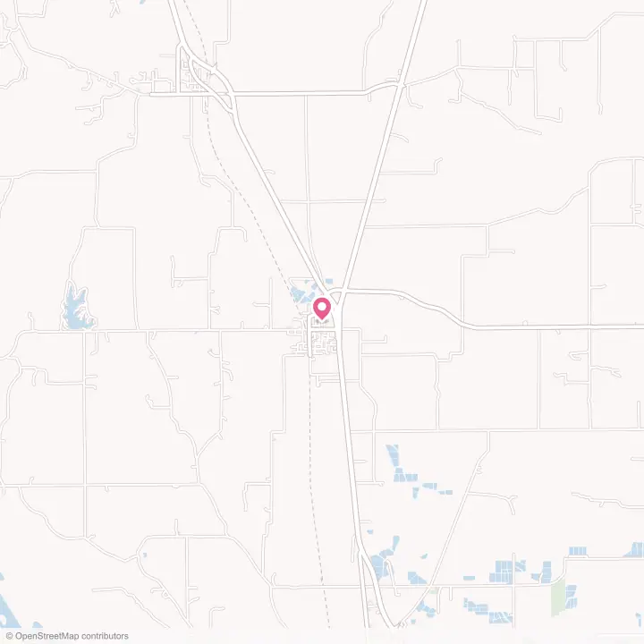 Map of the flower delivery area in Brooksville, Mississippi