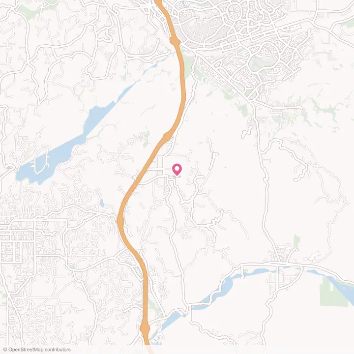 Map of the flower delivery area in Rainbow, California
