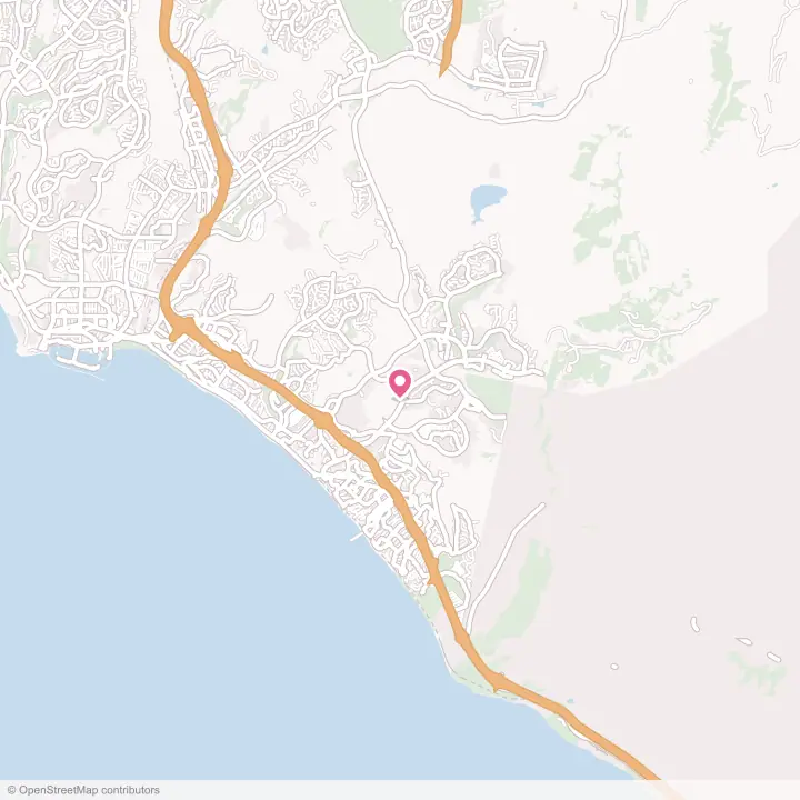 Map of the flower delivery area in San Clemente, California