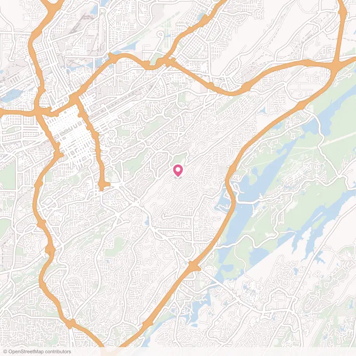 Map of the flower delivery area in Mountain Brook, Alabama
