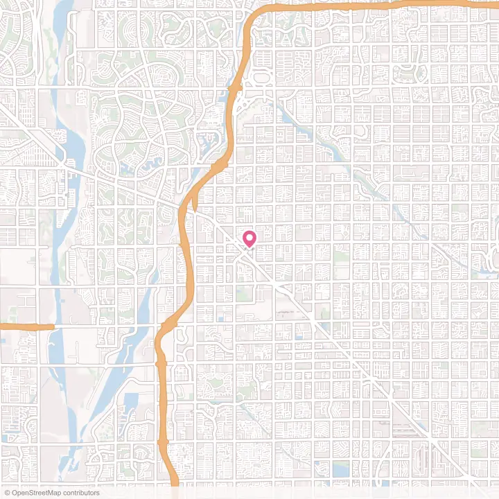 Map of the flower delivery area in Glendale, Arizona