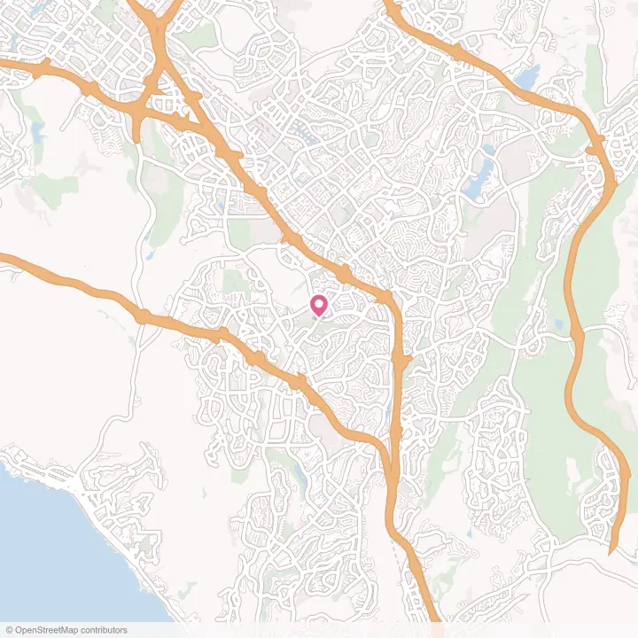 Map of the flower delivery area in Laguna Hills, California