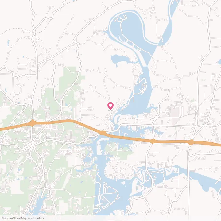 Map of the flower delivery area in Riverside, Alabama