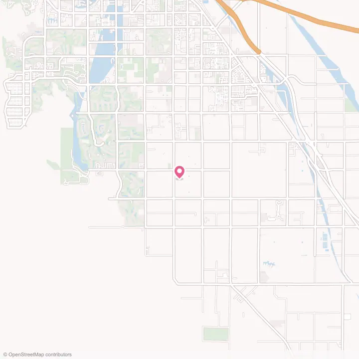 Map of the flower delivery area in Vista Santa Rosa, California