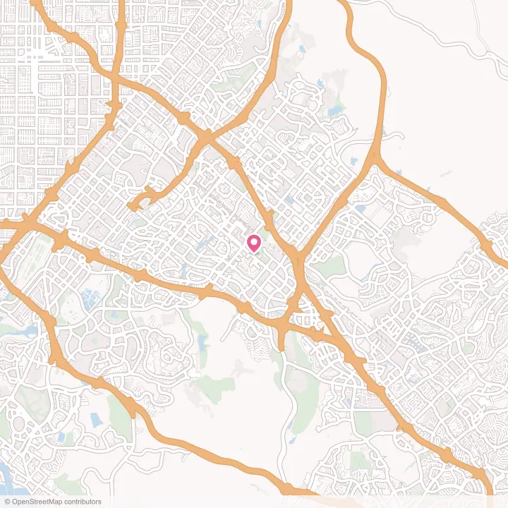 Map of the flower delivery area in Irvine, California