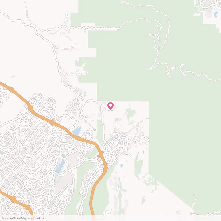 Map of the flower delivery area in Trabuco Canyon, California