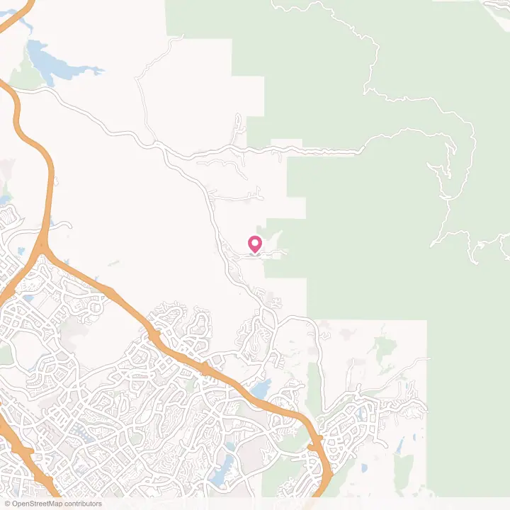 Map of the flower delivery area in Modjeska, California