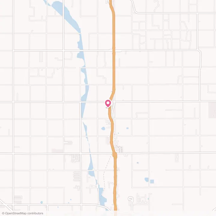 Map of the flower delivery area in New Deal, Texas