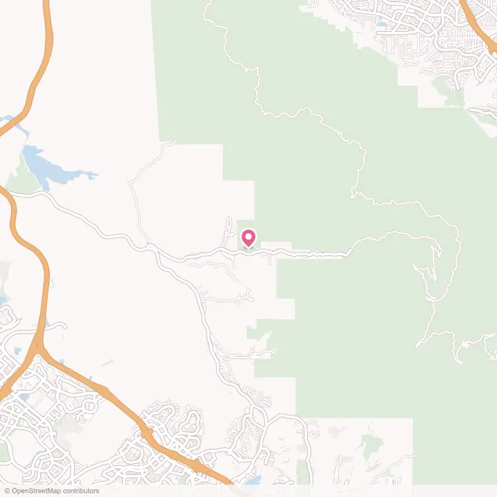 Map of the flower delivery area in Silverado, California