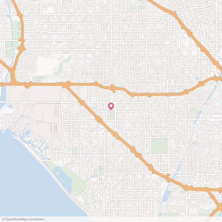 Map of the flower delivery area in Westminster, California