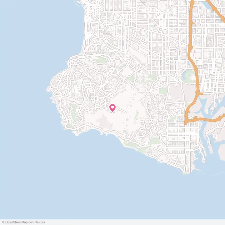 Map of the flower delivery area in Rancho Palos Verdes, California
