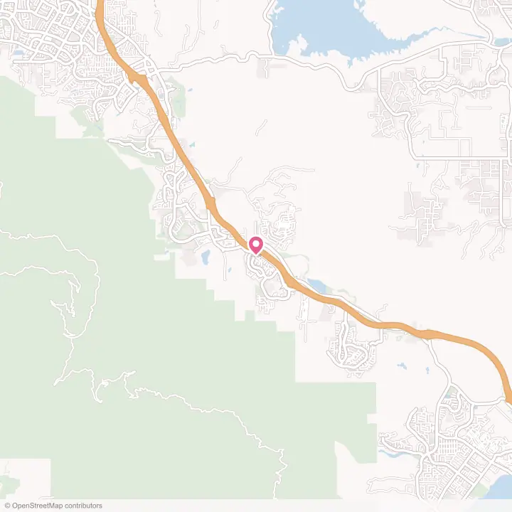 Map of the flower delivery area in Temescal Valley, California