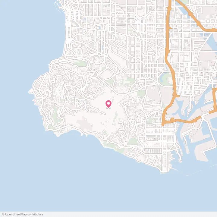 Map of the flower delivery area in Rolling Hills, California