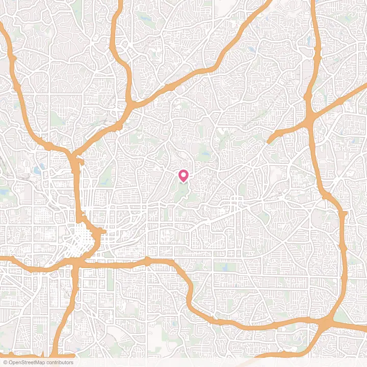 Map of the flower delivery area in Druid Hills, Georgia