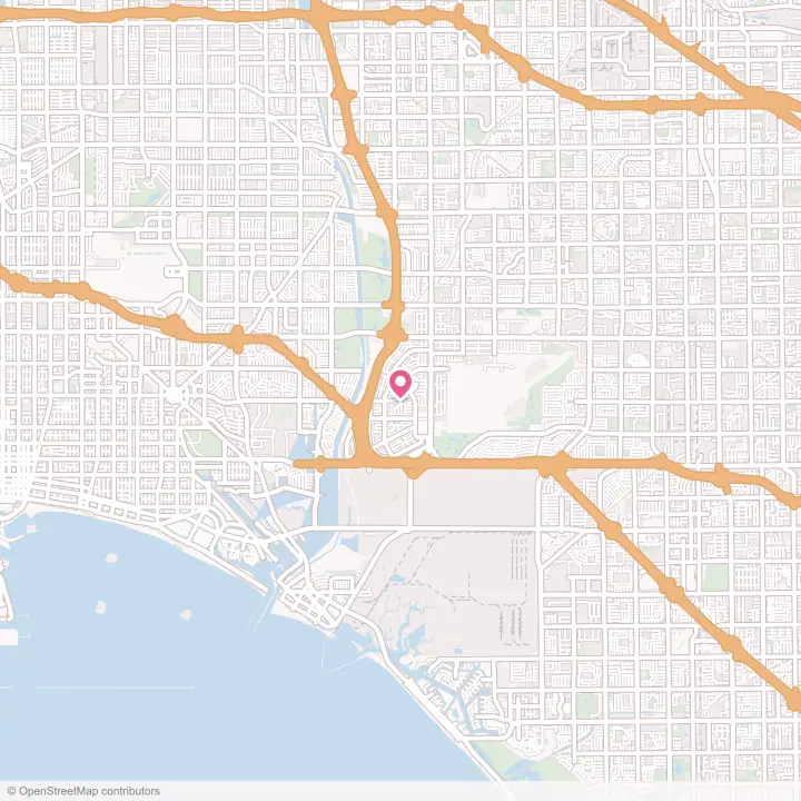 Map of the flower delivery area in Rossmoor, California