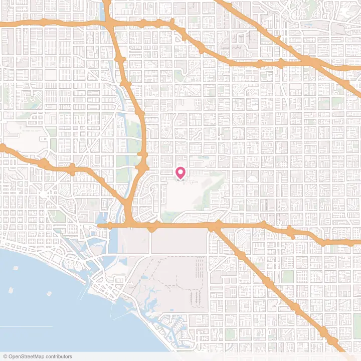 Map of the flower delivery area in Los Alamitos, California