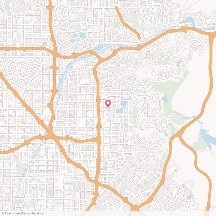 Map of the flower delivery area in Orange, California