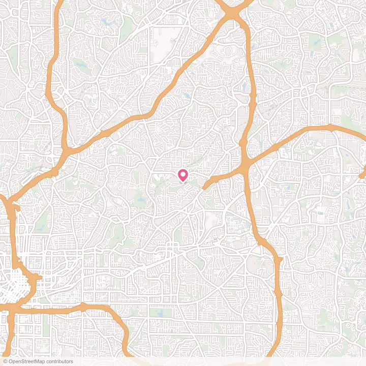 Map of the flower delivery area in North Decatur, Georgia